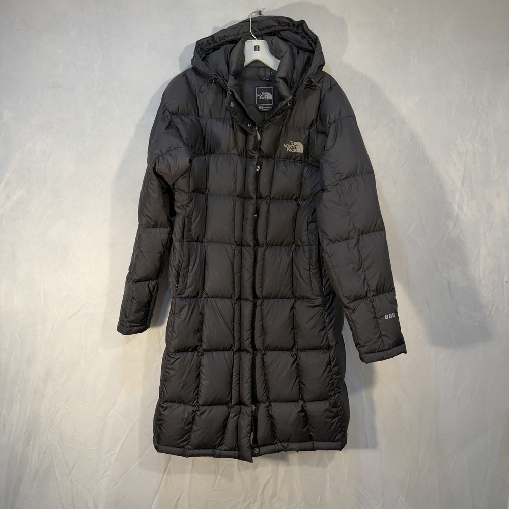 The North Face Metropolis 600 Down Parka Coat Womens XL Black Quilted Hooded